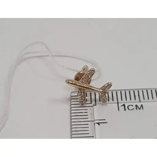 Золоті сережки-пусети Родинні коштовності з фіанітами. 131216 - фото 4