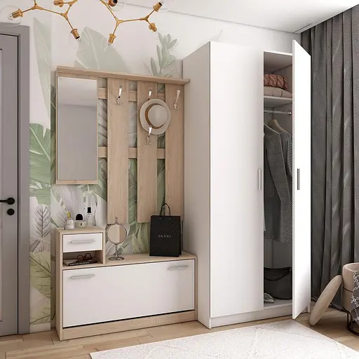 Прихожая Doros Alice и шкаф Promo 2 ДСП Белый/Дуб Сонома (42005078) - фото 7