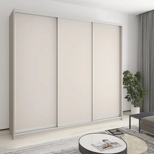 Шкаф-купе трехдверный MebelStar Уни AL 3ДСП 260x45x240 см Кашемир (MBS-1908)