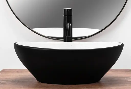 Умивальник Rea Sofia накладний black calala matt REA-U6203, Чорний матовий - фото 3