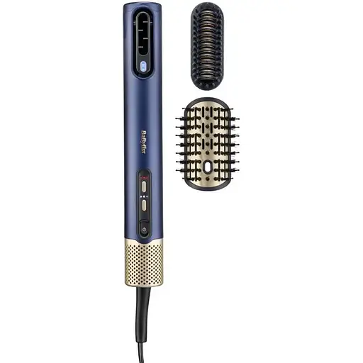 Стайлер BaByliss Air Wand, 1600 Вт, 3 температурных режима, двойная ионизация, 2 насадки, синий - фото 1