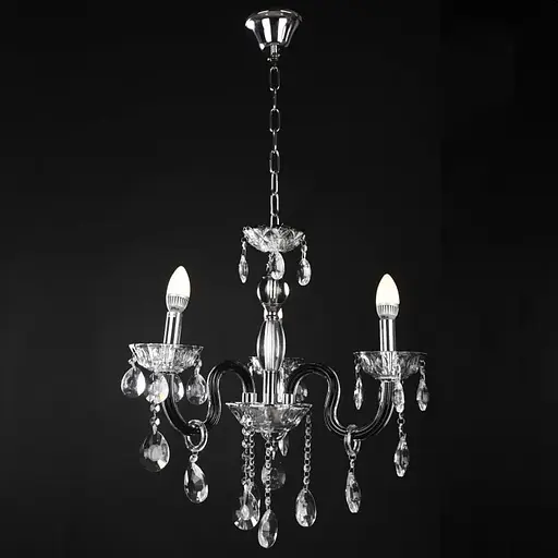 Люстра свічка Brille підвісна кришталева E14 40W CH (BCL-383S/3) - фото 4