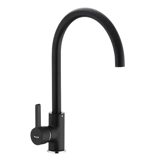 Смеситель для кухни Ibergrif M22118B IB0080, Черный матовый - фото 1