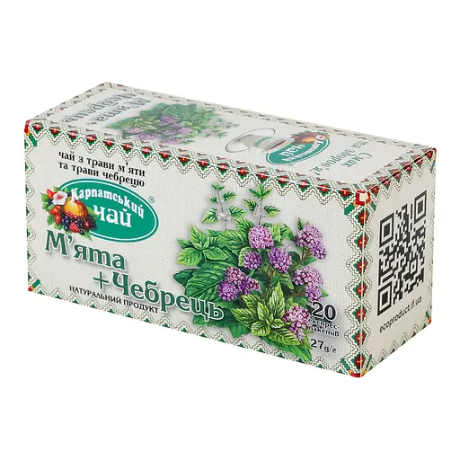 Чай Карпатський чай М'ята та Чебрець 27 г (20 шт. х 1.35 г) (772206) - фото 4