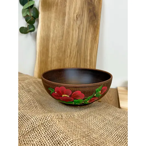 Миска керамическая (глиняная) Мак 700 мл
