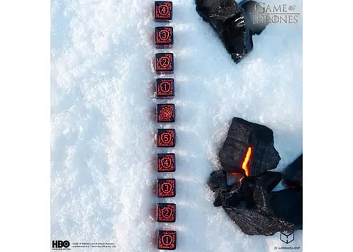 Набір кубиків Game of Thrones. Targaryen 10xD6 Dice Set (10 шт.) (GOT/00190166/2025/3/B) - фото 5