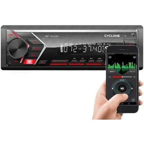 Автомобільна Bluetooth магнітола Cyclone MP-1023 BA мультимедійний центр універсальний - фото 1