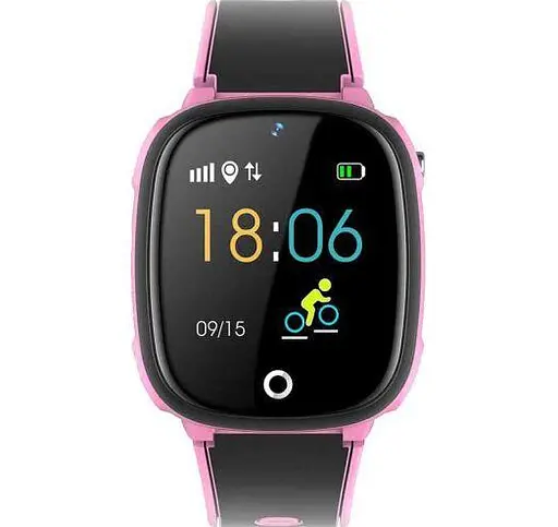 Подарунковий дитячий смарт-годинник Lemfo HW11 Aqua Plus з камерою і GPS-відстеженням Рожевий - фото 3