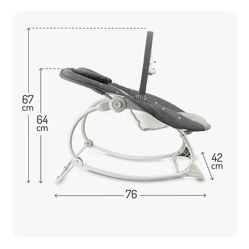 Кресло-качели MoMi Lapis Dark Grey (BULE00046) - фото 8