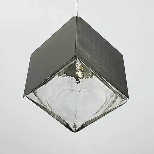 Підвіс в хромовому корпусі із прозорим квадратним плафоном Line.F MJ 89 CR - фото 6