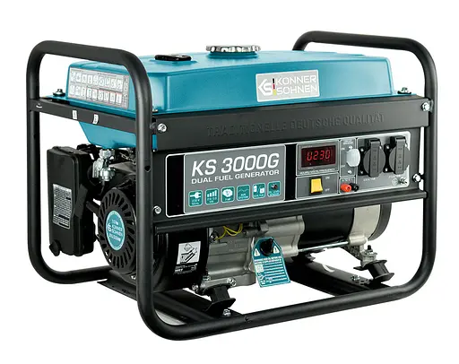 Генератор бензиновий газ/бензин Konner&Sohnen 2.6/3 кВт KS 3000G - фото 3