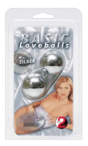 Вагінальні кульки Basic Loveballs Silber, 23 см, сріблястий - фото 2