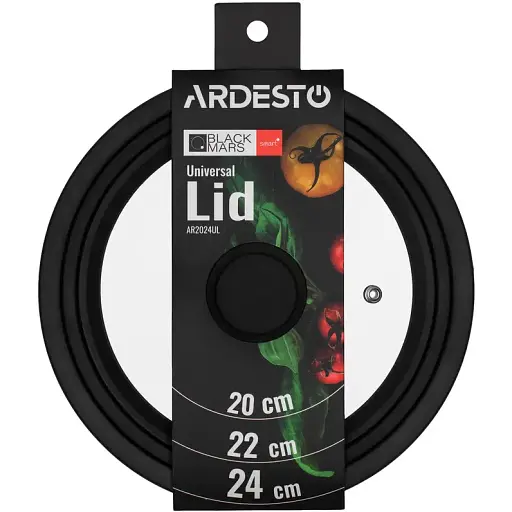 Крышка универсальная Ardesto Black Mars Smart для сковороды 20/22/24 см (AR2024UL)