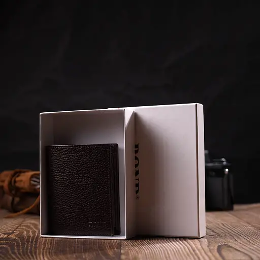 Шкіряний чоловічий гаманець Bond 8.7х10.5х1 см acs0026909 - фото 8