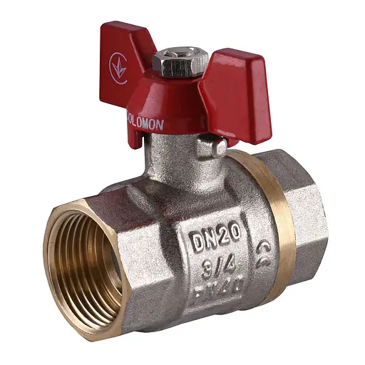 Кран кульовий прямий Solomon 3/4″ ВВ КБ PN40 B1007 - фото 1