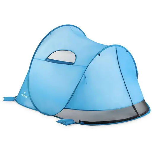 Саморазворачивающаяся палатка-тент Outtec с окошком XXL голубая - фото 5