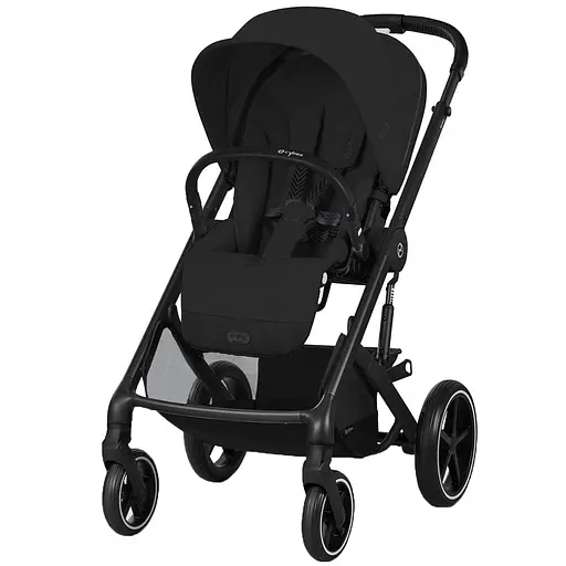 Прогулянкова коляска Cybex Gold Balios S Lux BLK Moon Black з бампером + Люлька Cybex S Moon Black чорна  - фото 2