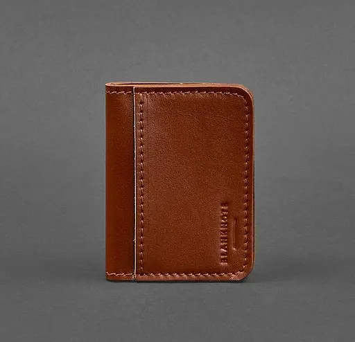 Кожаная обложка для ID-паспорта и водительского заседания 4.0 светло-коричневая - фото 1