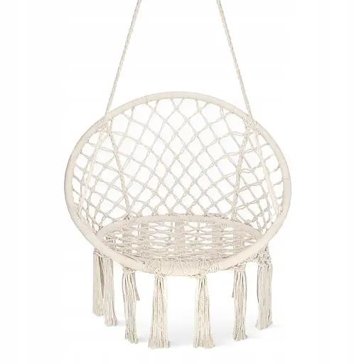 Крісло-гойдалка 4FIZJO Boho Dream 80 см підвісна, плетена Beige (P-5905973404518) - фото 1