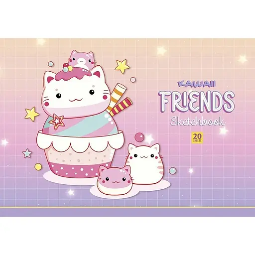 Альбом для малювання Школярик PB-GB-020-8513-1 склейка 20 аркушів