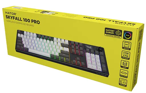 Клавіатура HATOR Skyfall 100 PRO Wireless Silent Switches US Grey Black (HTK4100) - фото 7