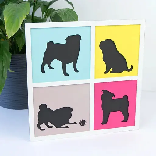 Набір картина 3D Rosa Talent 4 Dogs МДФ ґрунтоване 3 шари 30х30 см  - фото 5