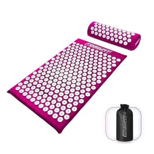Массажный коврик Easyfit с подушкой (аппликатор Кузнецова) Фиолетовый с белым (EF-2709-VW) - фото 1