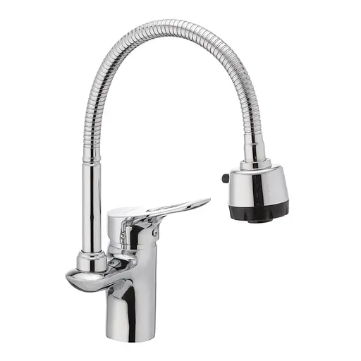 Змішувач для кухні з гнучким виливом Mixxus Arizona 014 MI0589 Хром - фото 1