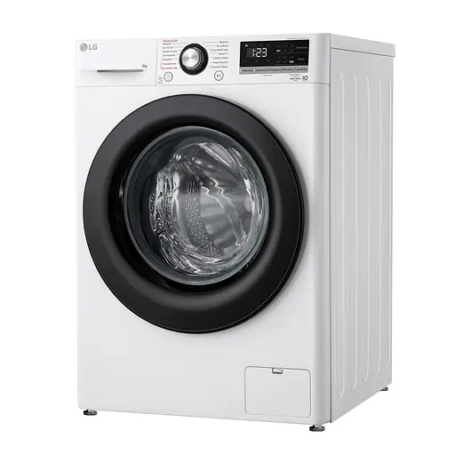 Стиральная машина LG фронтальная 9 кг 1400 A+++ 57 см дисплей пара инвертор белый - фото 5