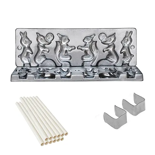 Форма для приготовления леденцов и конфет "Колобок" Заяц, Волк, Медведь, Лиса, ХЕАЗ 81832 - фото 1