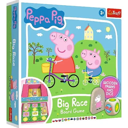 Настольная игра Trefl Большие гонки. Свинка Пеппа (Big Race. Peppa Pig) (02262) - фото 1