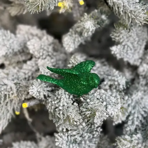 Елочная игрушка MIS LT Птичка 8х6х4 см зеленый - фото 2