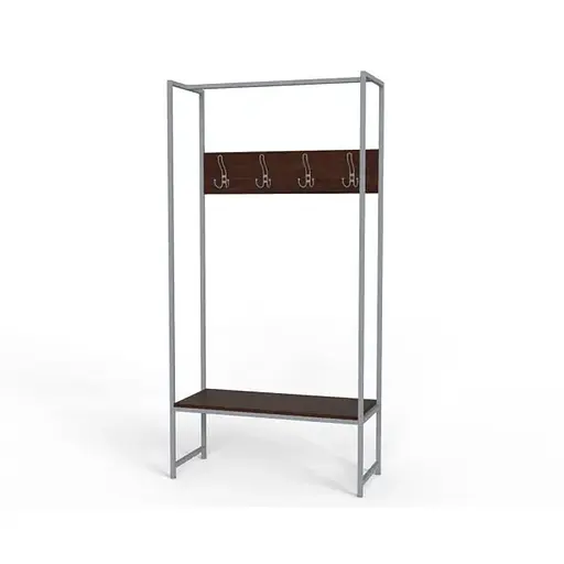 Вішалка модульна підлогова Ferrum-decor Треліс 12 180x90x38 сірий ДСП Венге 16мм (FRD-105515)