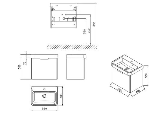 Тумба під умивальник Ravak SD BeHappy II 530 X000001097 Білий - фото 2