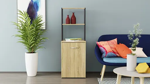 Стіл-тумба трансформер Смарт 4/2 з етажеркою Ferrum-decor 1430x1450x600 Чорний метал ДСП Дуб Сонома 16 мм (FRD-105133) - фото 10