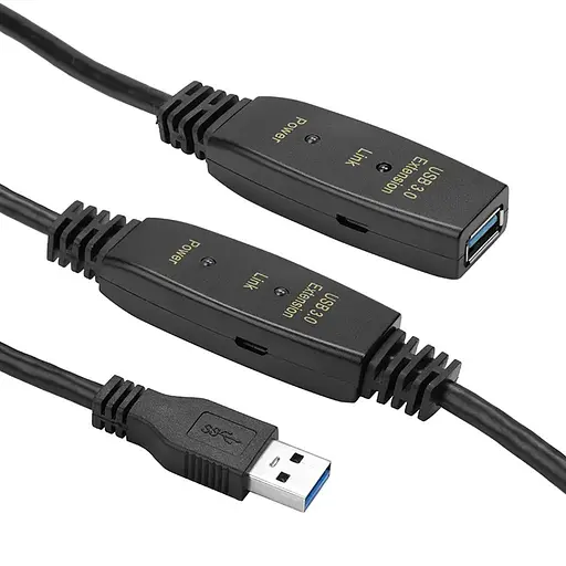 Активный удлинитель PowerPlant USB 3.0 AM – AF, 10 м