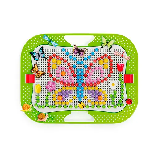 Творчий набір для занять мозаїкою Quercetti 0968-Q, 300 фішок, 16 фігурок, дошка - фото 4