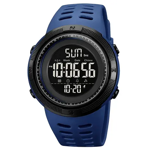 Спортивний наручний годинник Skmei 2070 (Сині з чорним циферблатом)