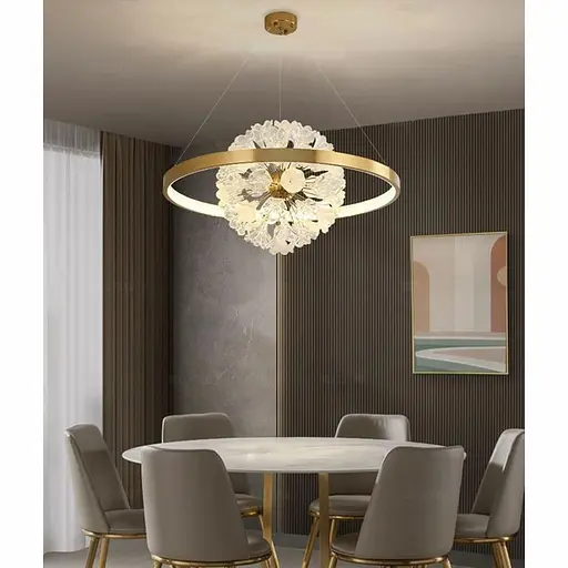 Люстра во флористических мотивах с декоративными цветками Ø 80 см Line F | Ст. D9002-800 - фото 4