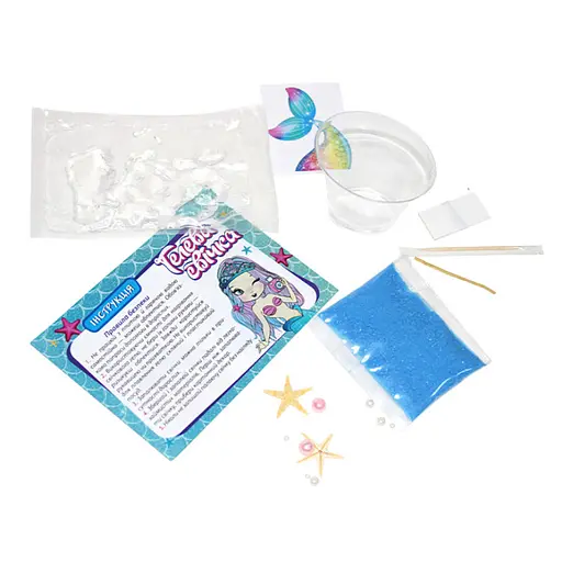 Гелевая свечка в стаканчике "Сокровища моря" 10100524 своими руками - фото 2