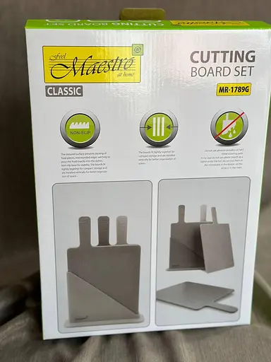 Набір обробних дощок Maestro MR-1789G пластиковий на підставці 3 шт. - фото 10