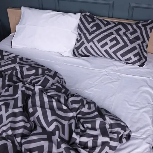 Простирадло MirSon Сатин 22-1395 Geometric Design 150х220 см (2200010565010)