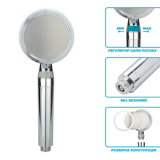 Водосберегающая душевая лейка Drop SPA1F-NANO100 с Nano SPA потоком - Экономия 66% - фото 3