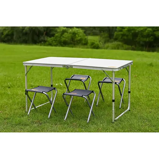Набір меблів Сила пікніковий на 4 людини: стіл-чемодан + 4 стільця 120х60х70 см - фото 2