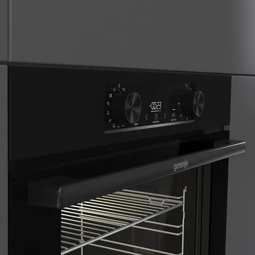 Духова шафа Gorenje електрична, 77л, A, дисплей, IconLed, піроліз, чорний - фото 8