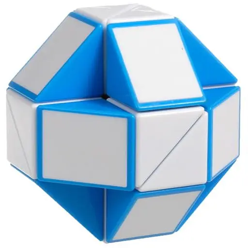 Змійка Рубіка біло-блакитна в коробці (Smart Cube Snake Blue) (SCT401)