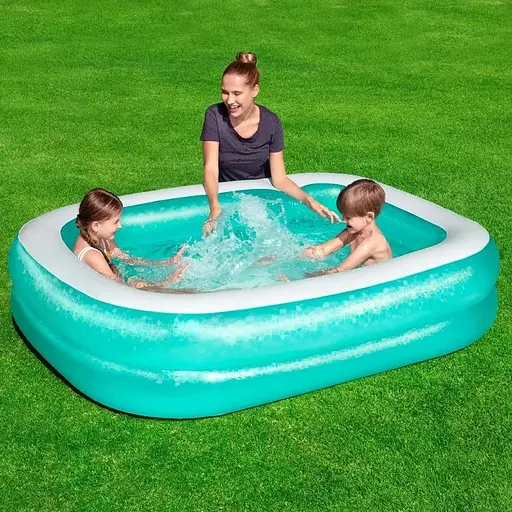 Надувний басейн сімейний 54005(Green) прямокутний 201 x 150 x 51 см 450 л - фото 3