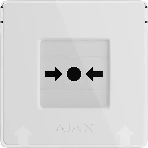 Беспроводная настенная кнопка для активации пожарной тревоги Ajax вручную для жилых объектов Manual Call Point, jeweller, беспроводной, белый - фото 1