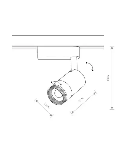Трековий Світильник Nowodvorski 7626 Profile Zoom Led 9W 520Lm 4000K 1L - фото 7