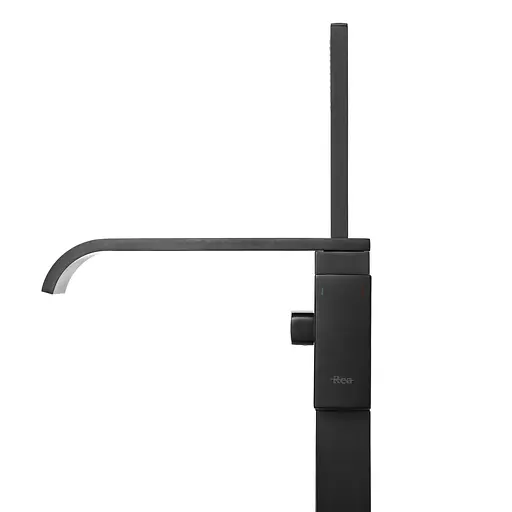 Смеситель для ванны Rea Carat black mat T черный напольный REA-B5423 Черный матовый - фото 5